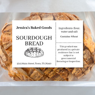 Pour Bocaux Étiquette de produit de boulangerie de cottage de