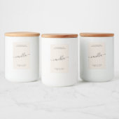 Pour Bocaux Étiquette de produit de chandelle à script neutre (Bouteilles)
