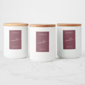 Pour Bocaux Étiquette de produit de chandelle à script rouge b (Bouteilles)