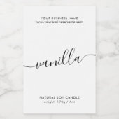 Pour Bocaux Étiquette de produit de chandelle en noir blanc mo (Étiquettes simples)