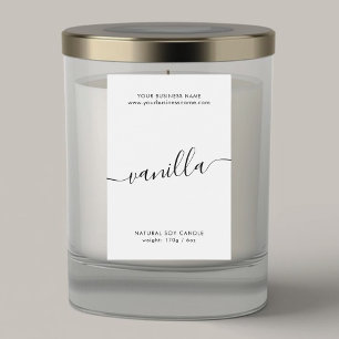 Pour Bocaux Étiquette de produit de chandelle en noir blanc mo