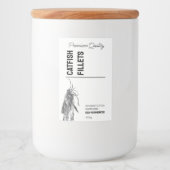 Pour Bocaux Étiquette de produit de filets de poisson-chat (Devant)