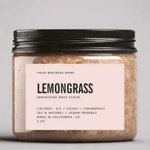 Pour Bocaux Étiquette de produit de gommage de corps rose mode