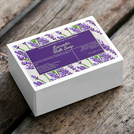 Pour Bocaux Étiquette de produit de savon à fleurs de lavande
