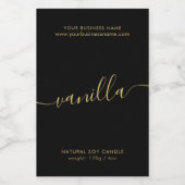Pour Bocaux Étiquette de produit de script en or noir moderne (Étiquettes simples)