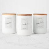 Pour Bocaux Étiquette de produit de script gris moderne (Bouteilles)