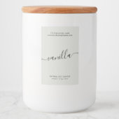 Pour Bocaux Étiquette de produit de script gris moderne (Devant)