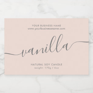 Pour Bocaux Étiquette de produit de script rose vif moderne