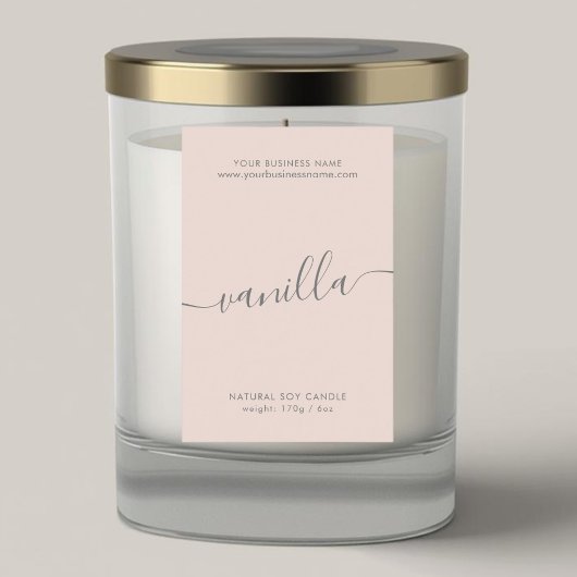 Pour Bocaux Étiquette de produit de script rose vif moderne