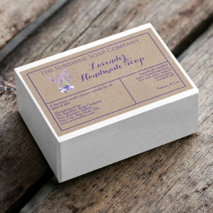Pour Bocaux Étiquette de produit Kraft Lavender étanche