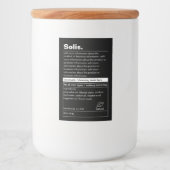 Pour Bocaux Étiquette de produit minimal (Devant)