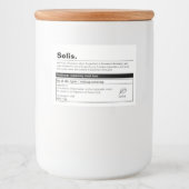 Pour Bocaux Étiquette de produit minimal (Devant)