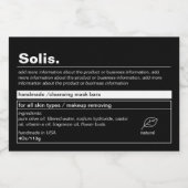 Pour Bocaux Étiquette de produit minimal (Étiquettes simples)