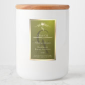 Pour Bocaux Étiquette de produit vert olive avec monogramme à (Devant)