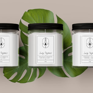 Pour Bocaux Étiquette de produits de bougie moderne