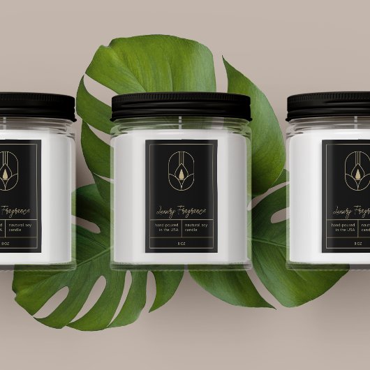 Pour Bocaux Étiquette de produits de bougie moderne