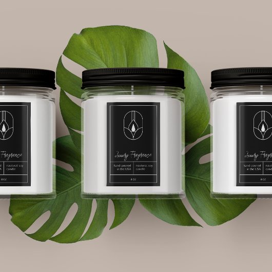 Pour Bocaux Étiquette de produits de bougie moderne