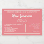 Pour Bocaux Étiquette de rose poussiéreux et de savon imperméa (Étiquettes simples)