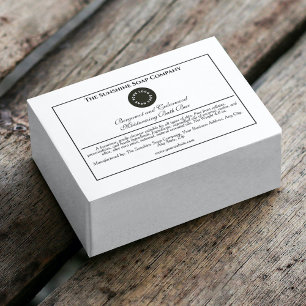 Pour Bocaux Étiquette de savon blanc et noir imperméable