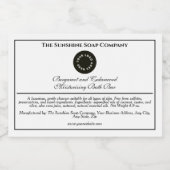 Pour Bocaux Étiquette de savon blanc et noir imperméable (Étiquettes simples)