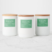 Pour Bocaux Étiquette de savon vert et blanc imperméable (Bouteilles)