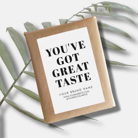 Pour Bocaux Étiquette d'emballage de boîte blanche moderne