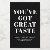 Pour Bocaux Étiquette d'emballage de boîte noire moderne (Étiquettes simples)