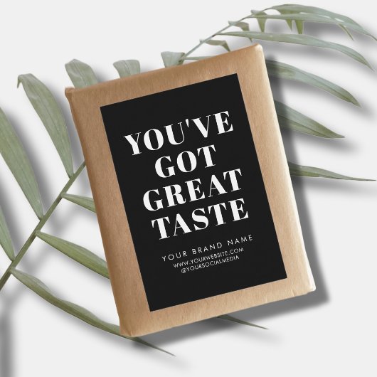 Pour Bocaux Étiquette d'emballage de boîte noire moderne