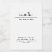 Pour Bocaux Étiquette d'emballage de la cire blanche moderne (Étiquettes simples)