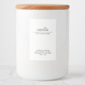 Pour Bocaux Étiquette d'emballage de la cire blanche moderne (Devant)