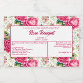 Pour Bocaux Étiquette d'emballage de savon Rose étanche (Étiquettes simples)