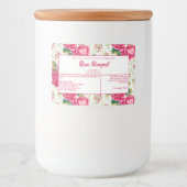 Pour Bocaux Étiquette d'emballage de savon Rose étanche (Devant)