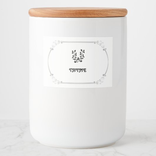 Pour Bocaux Étiquette d'épices de thym (Devant)