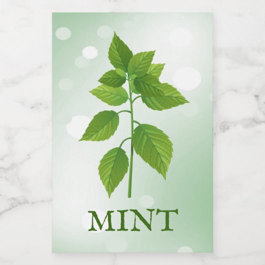 Pour Bocaux Étiquette des Herbes de menthe (Étiquettes simples)