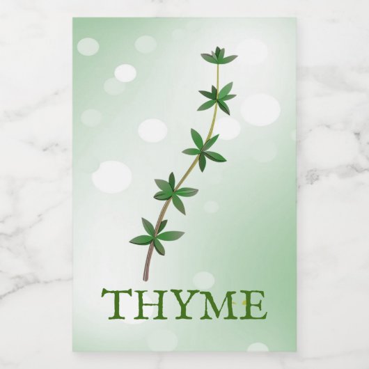 Pour Bocaux Étiquette des Herbes de thym (Étiquettes simples)