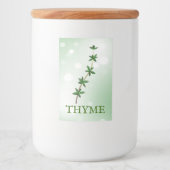 Pour Bocaux Étiquette des Herbes de thym (Devant)