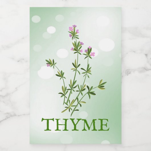 Pour Bocaux Étiquette des Herbes de thym (Étiquettes simples)