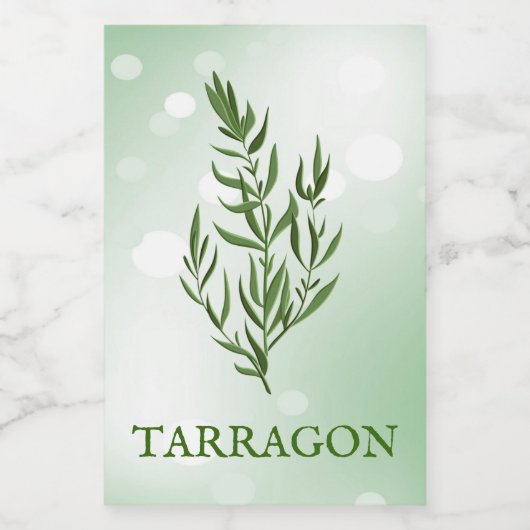 Pour Bocaux Étiquette des Herbes du Tarragon (Étiquettes simples)