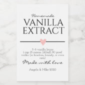 Pour Bocaux Étiquette d'extraction de vanille (Étiquettes simples)