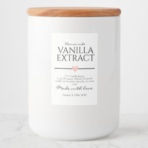 Pour Bocaux Étiquette d'extraction de vanille