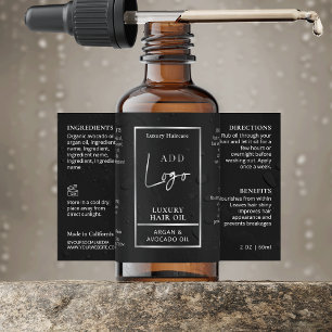 Pour Bocaux Étiquette étanche à goutte en argent noir 2 OZ
