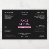 Pour Bocaux Étiquette étanche noir et rose 2 OZ (Étiquettes simples)