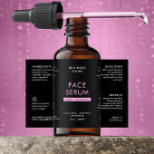 Pour Bocaux Étiquette étanche noir et rose 2 OZ