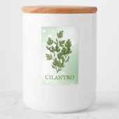 Pour Bocaux Étiquette Herbes Cilantro (Devant)