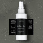 Pour Bocaux Étiquette imperméable minimal Black Room Spray Bot