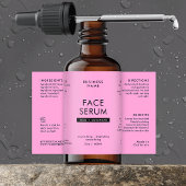 Pour Bocaux Étiquette imperméable moderne rose 2 OZ Bouteille