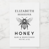 Pour Bocaux Étiquette miel avec abeille miel (Étiquettes simples)