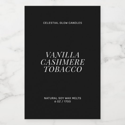 Pour Bocaux Étiquette minimal de fusion de cire moderne (Étiquettes simples)