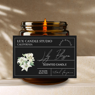 Pour Bocaux Étiquette minimaliste élégant à bougie Lily