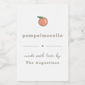 Pour Bocaux Étiquette Pompelmocello fait maison (Étiquettes simples)